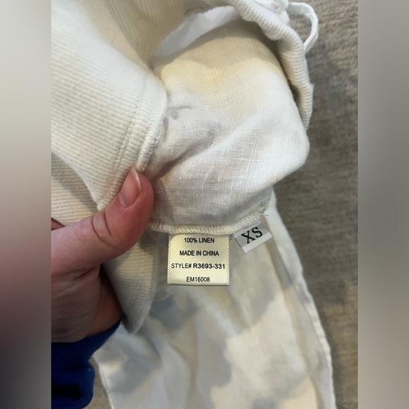 Bella Dahl Pocket Wide Leg Pant White Size XS 100% Linen - Picture 4 of 6